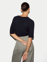 Fine Merino Raglan T-shirt | Navy