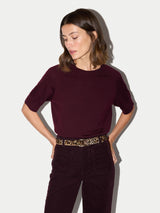 Fine Merino Raglan T-shirt | Burgundy