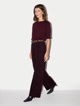 Fine Merino Raglan T-shirt | Burgundy