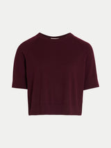 Fine Merino Raglan T-shirt | Burgundy