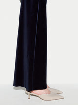 Suede Kitten Heel Mule | Cream
