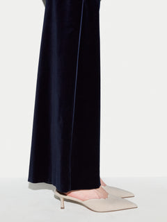 Suede Kitten Heel Mule | Cream