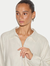 Linen Bomber Jacket | Cream