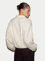 Linen Bomber Jacket | Cream