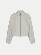 Linen Bomber Jacket | Cream