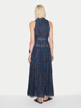 Batik Cotton Maxi Dress | Blue