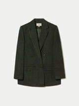 Bertie Houndstooth Blazer | Green