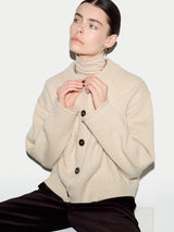 Wool Cashmere Chunky Cardigan | Cream