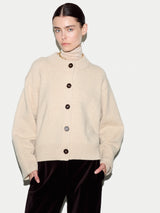 Wool Cashmere Chunky Cardigan | Cream