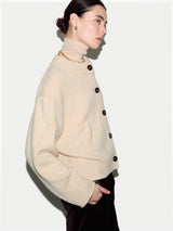 Wool Cashmere Chunky Cardigan | Cream