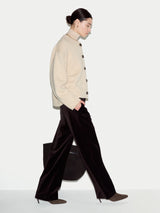 Wool Cashmere Chunky Cardigan | Cream