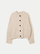 Wool Cashmere Chunky Cardigan | Cream