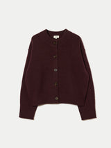 Wool Cashmere Chunky Cardigan | Burgundy