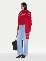 Fairisle Cashmere Blend Jumper | Red