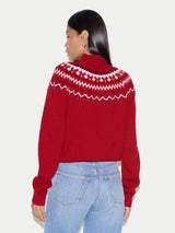 Fairisle Cashmere Blend Jumper | Red
