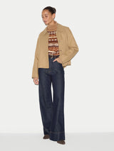 Funnel Neck Fairisle Jumper | Brown
