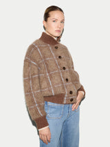 Knitted Funnel Neck Bomber | Brown