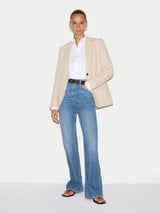 Slim Stand Collar Shirt | White