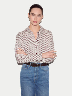 Slim Ditsy Geo Shirt | Cream