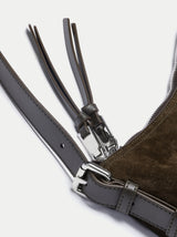 Trafalgar Suede Shoulder Bag | Khaki