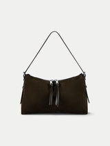 Trafalgar Suede Shoulder Bag | Khaki