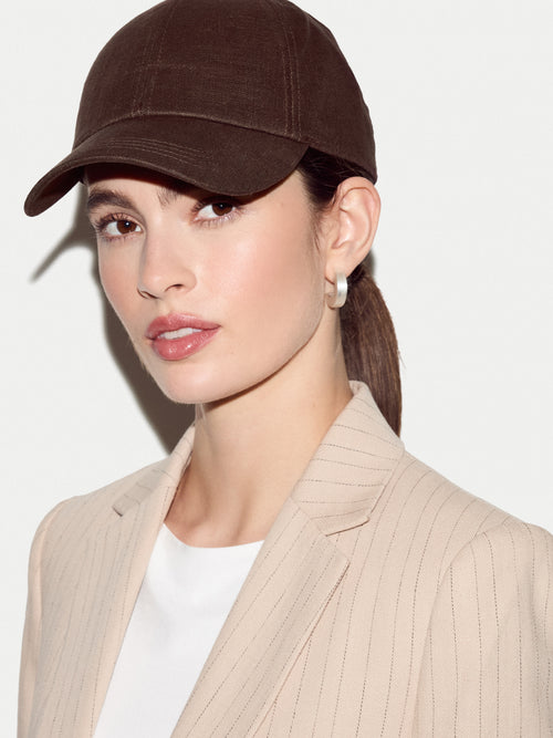 Linen Baseball Cap | Brown