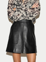 Leather Mini Skirt | Black
