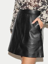 Leather Mini Skirt | Black