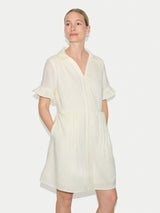 Cheesecloth Mini Dress | Cream