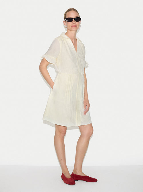 Cheesecloth Mini Dress | Cream