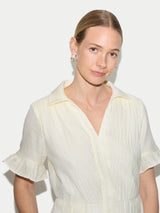 Cheesecloth Mini Dress | Cream