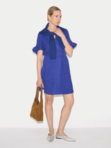 Cheesecloth Mini Dress | Blue