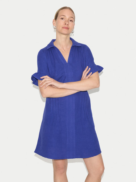 Cheesecloth Mini Dress | Blue Jigsaw Cheesecloth Mini Dress | Blue Jigsaw