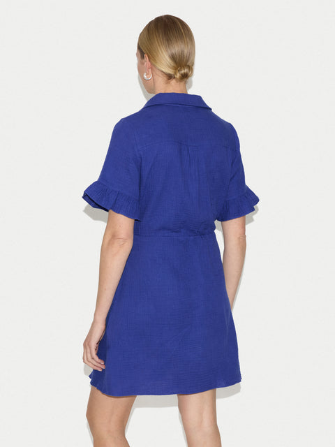 Cheesecloth Mini Dress | Blue Jigsaw Cheesecloth Mini Dress | Blue Jigsaw