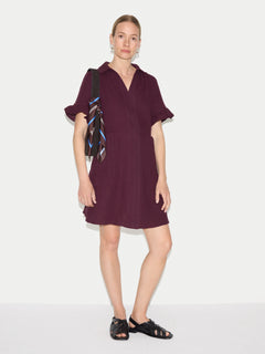 Cheesecloth Mini Dress | Purple