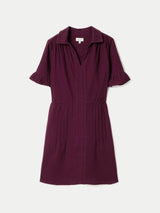 Cheesecloth Mini Dress | Purple
