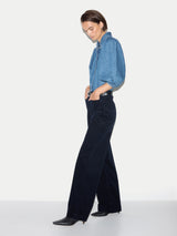 Puff Sleeve Denim Shirt | Mid Blue