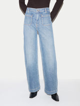 Rhea Patch Pocket Jean | Mid Blue