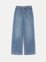 Rhea Patch Pocket Jean | Mid Blue
