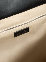 Large Shopper Suede Tote Bag | Black