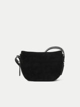 Mini Suede Cross Body Bag | Black