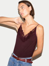 Modal Lace Cami | Burgundy