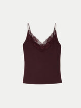 Modal Lace Cami | Burgundy