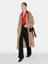 Silk Twill Relaxed Shirt | Red