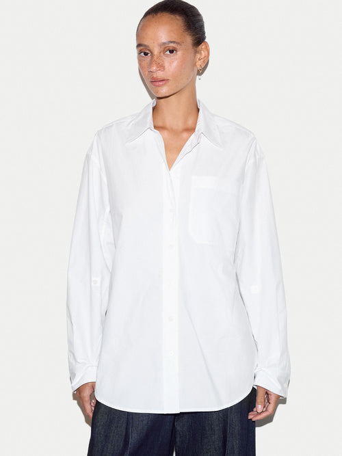 Oversized Cotton Shirt | White