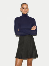 Italian Houndstooth Mini Skirt | Green