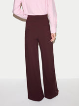 Modern Crepe Wide Leg Trouser | Burgundy