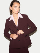 Modern Crepe Ellis Blazer | Burgundy
