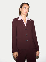 Modern Crepe Ellis Blazer | Burgundy