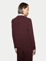 Modern Crepe Ellis Blazer | Burgundy